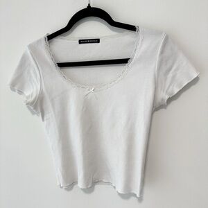 Brandy Melville White Baby Tee | OS